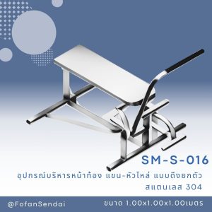 SM-S-016-อุปกรณ์บริหารหน้าท้อง-แขน-หัวไหล่ (แบบดึงยกตัว)(สแตนเลส 304)